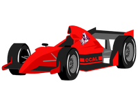 a red racing car